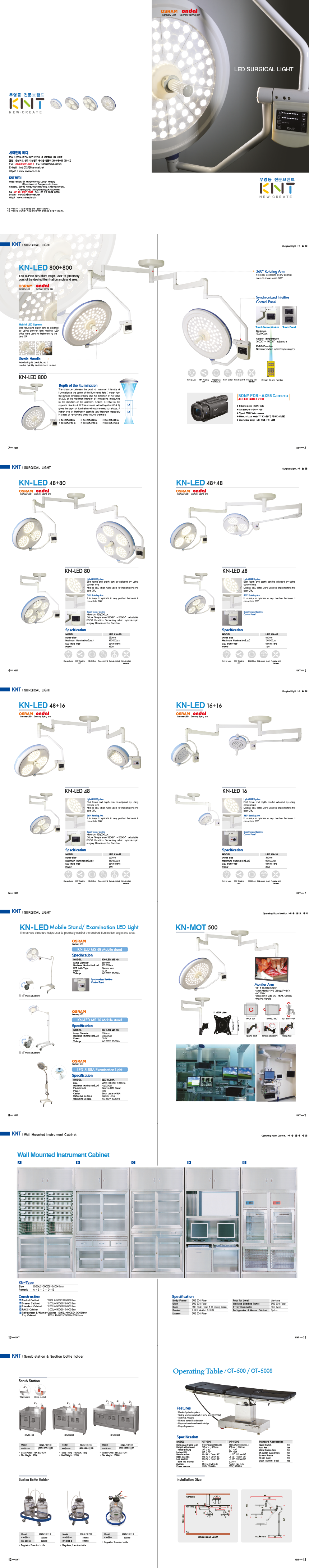 [KNT MEDI] SURGICAL LIGHT KN-LED 시리즈